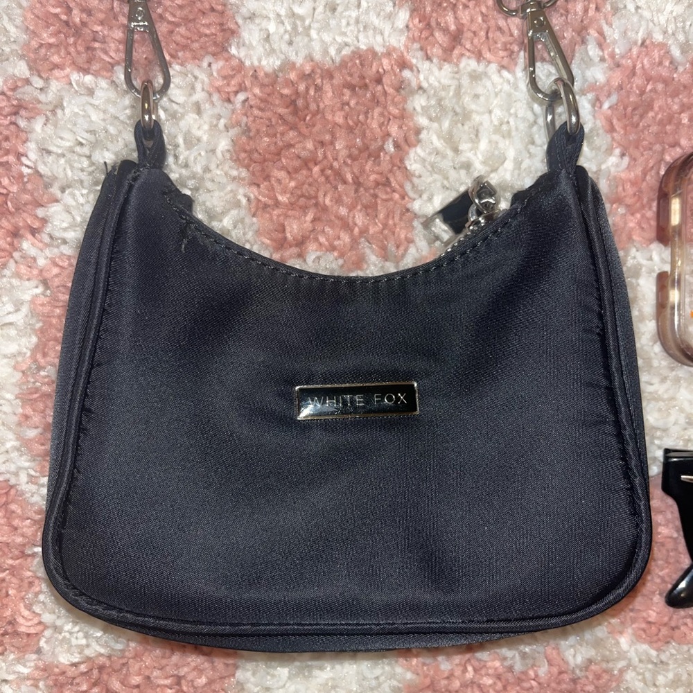 White Fox mini nylon shoulder bag